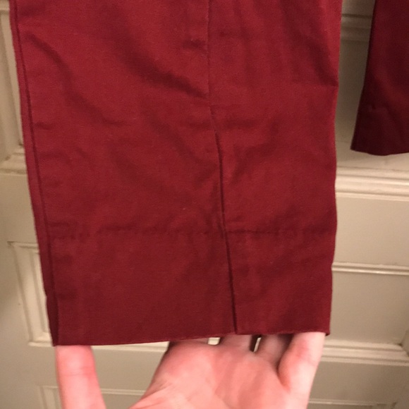 Burgundy J Crew Mercantile Chino Pants - Sz 2 - Picture 7 of 8